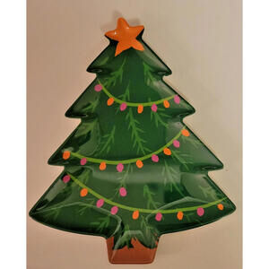 5pk Wondershop Christmas Tree Shaped Melamine Plates Holiday Party Tableware Set